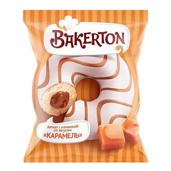 

Пончик Bakerton Сдобный Карамель 67 Г