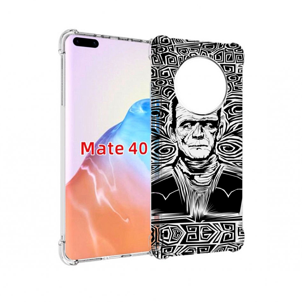 

Чехол MyPads Tocco для Huawei Mate 40 франкенштейн черно белый, Прозрачный, Tocco