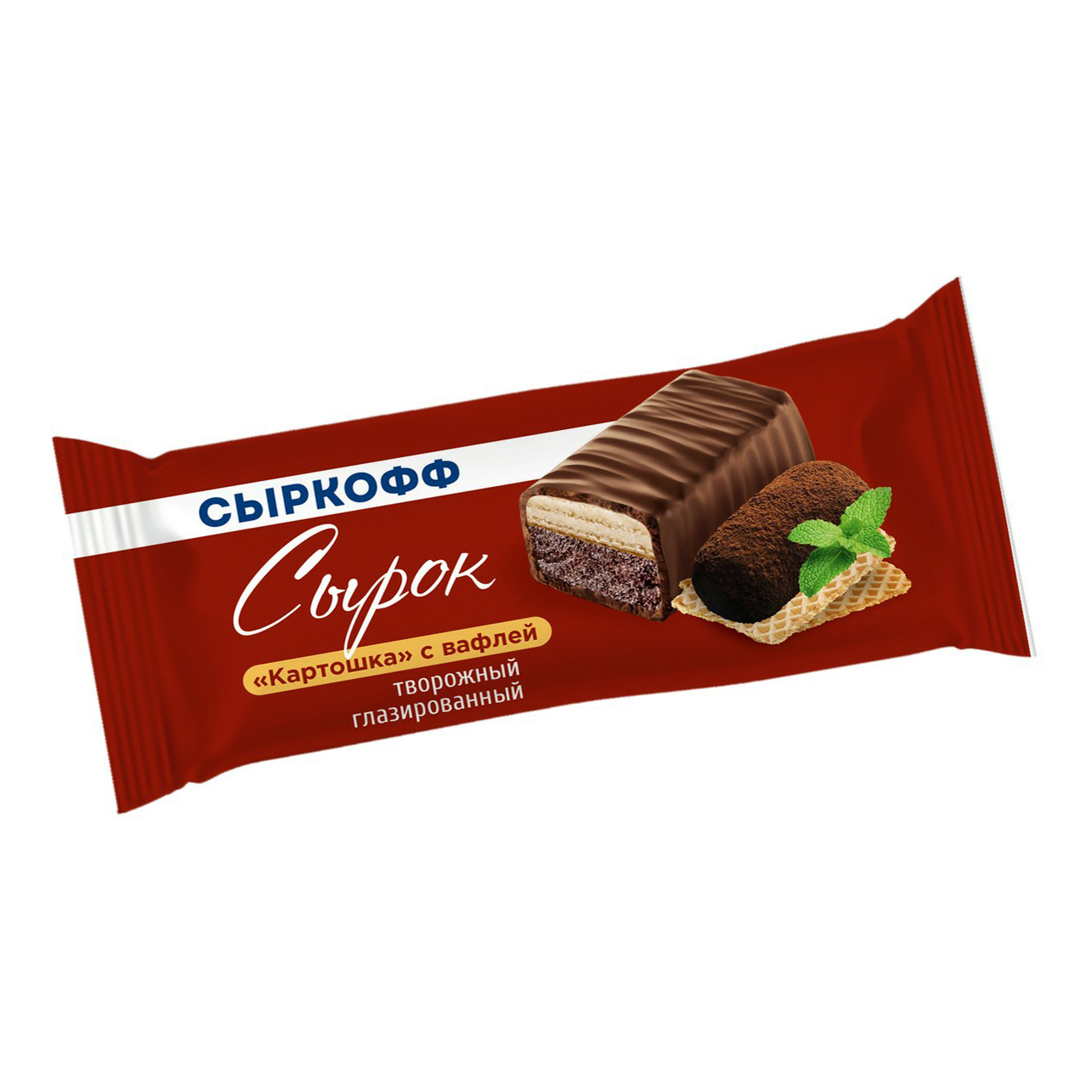 

Сырок Творожный Сыркофф Картошка-вафля Глазированный 23% Сзмж 40 Г