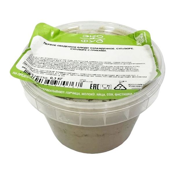 Суп-пюре Эко Фуд С Грибами 300 Г