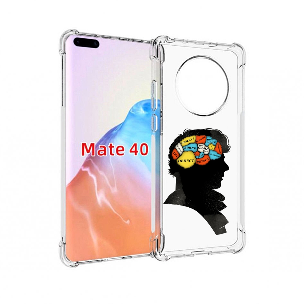

Чехол MyPads Tocco для Huawei Mate 40 темный рисунок, Прозрачный, Tocco