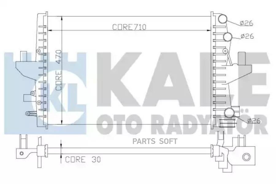 Радиатор Двигателя Volkswagen Multivan V/ Transporter V KALE OTO RADYATOR 354100