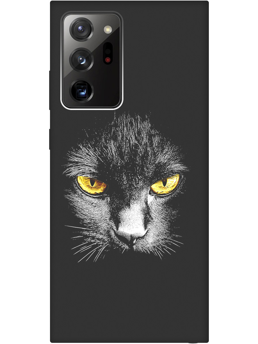 

Силиконовый чехол на Samsung Galaxy Note 20 Ultra с принтом матовый черный 833531, Черный;белый;золотистый, 723276412