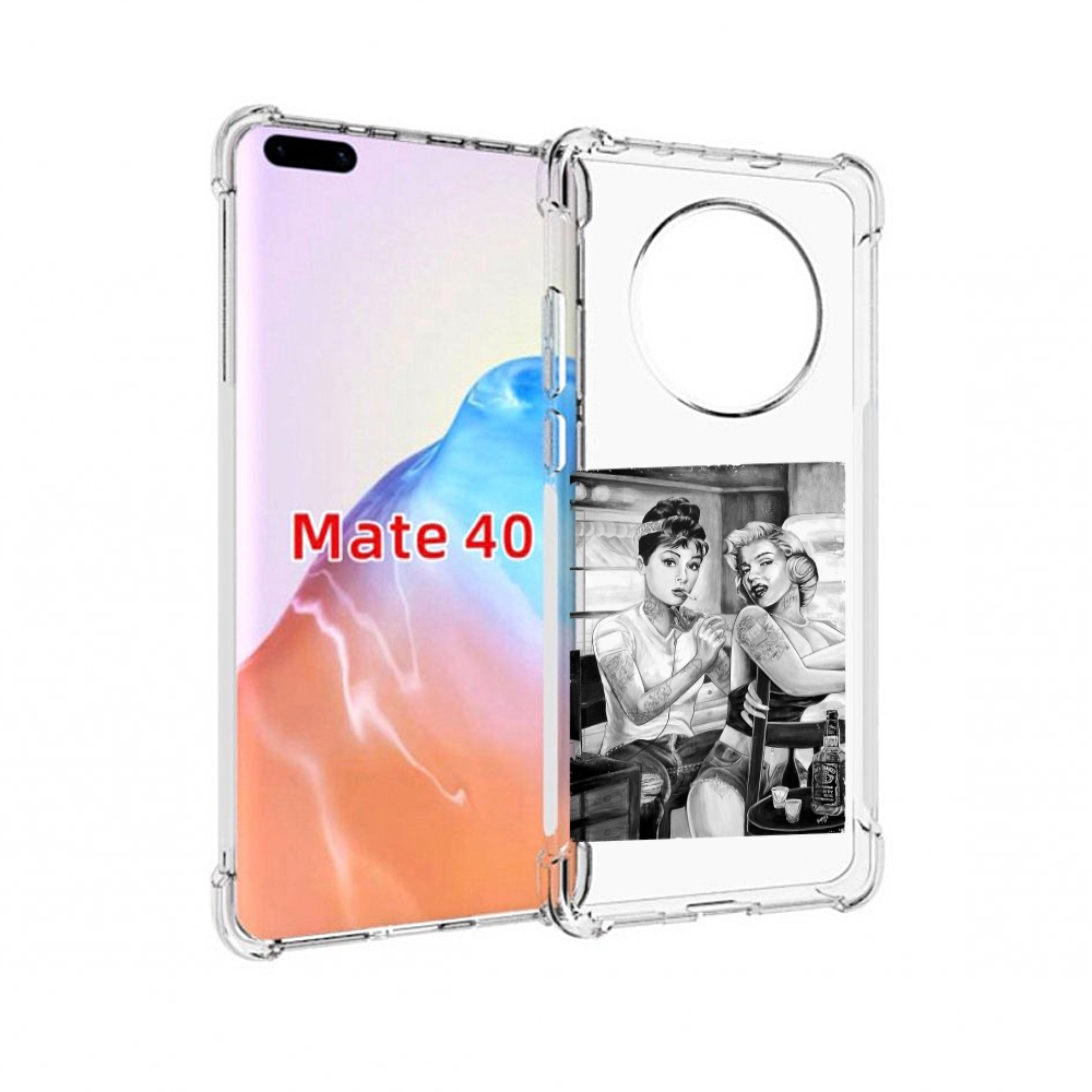 

Чехол MyPads Tocco для Huawei Mate 40 тату мастер, Прозрачный, Tocco