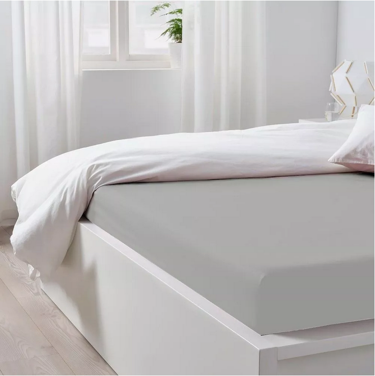 фото Простыня на резинке постель-виктория 160х200х20 серый трикотаж