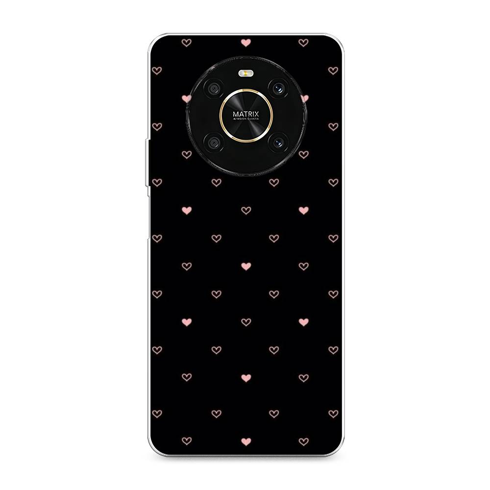 

Чехол Awog на Honor X9 4G/Magic4 Lite 4G "Черный фон и сердечки", Разноцветный, 6108150-3