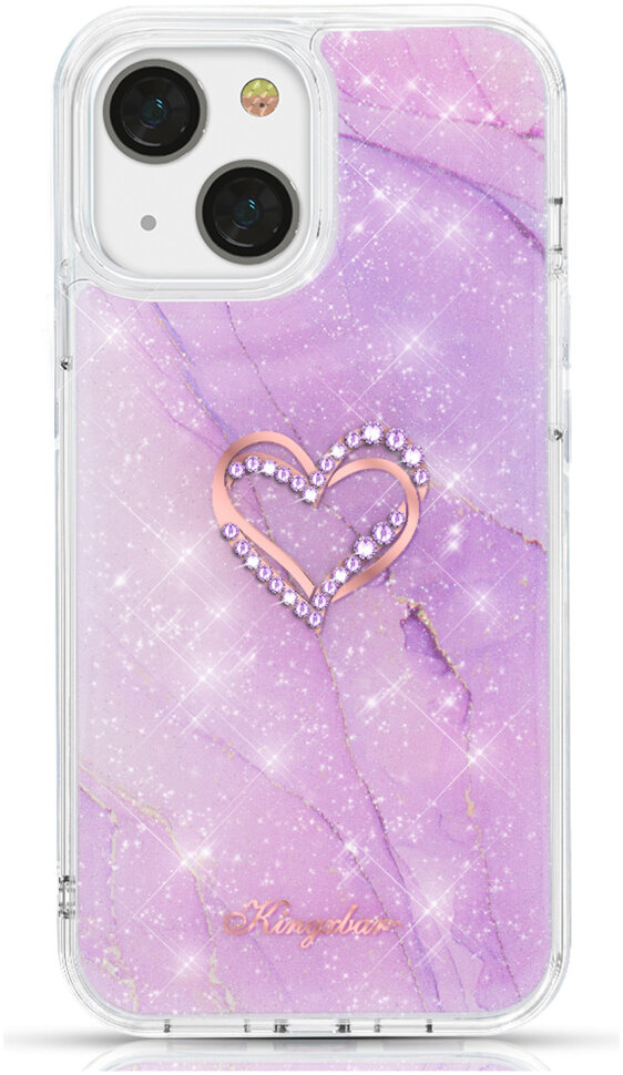 фото Чехол kingxbar epoxy series purple для iphone 13