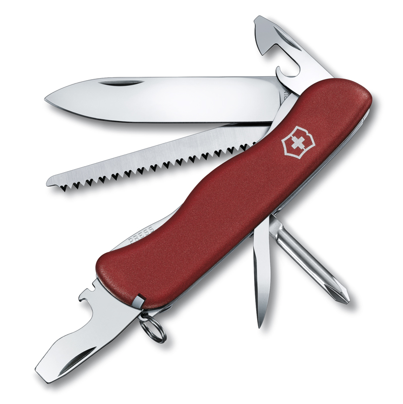 

Нож перочинный VICTORINOX Trailmaster, 111 мм, 12 функций, с фиксатором лезвия, красный, Trailmaster