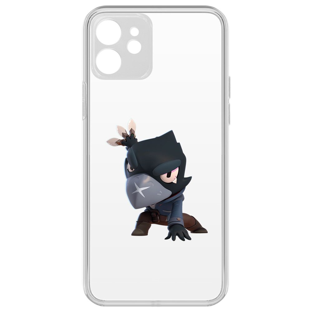 Чехол-накладка Brawl Stars-Ворон для iPhone 12 с защитой камеры