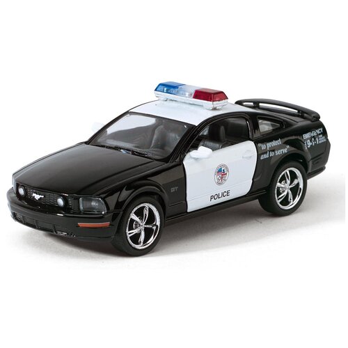 

Модель машины Kinsmart Ford Mustang GT 2006 года, Полиция, инерционная, 1/38 КТ5091PW, КТ5091PW