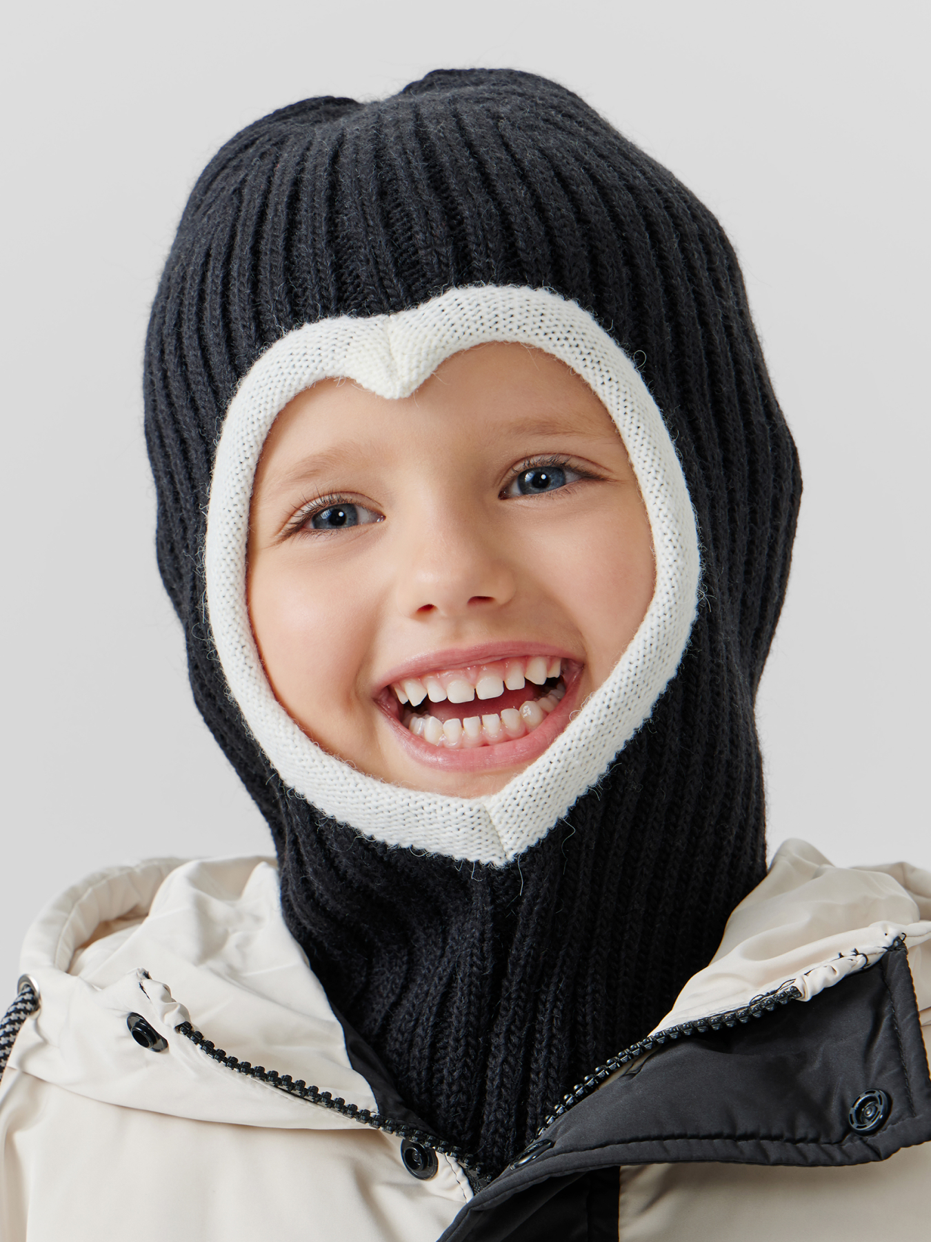 

Балаклава детская Happy Baby 88561, черный, 52-54, 88561