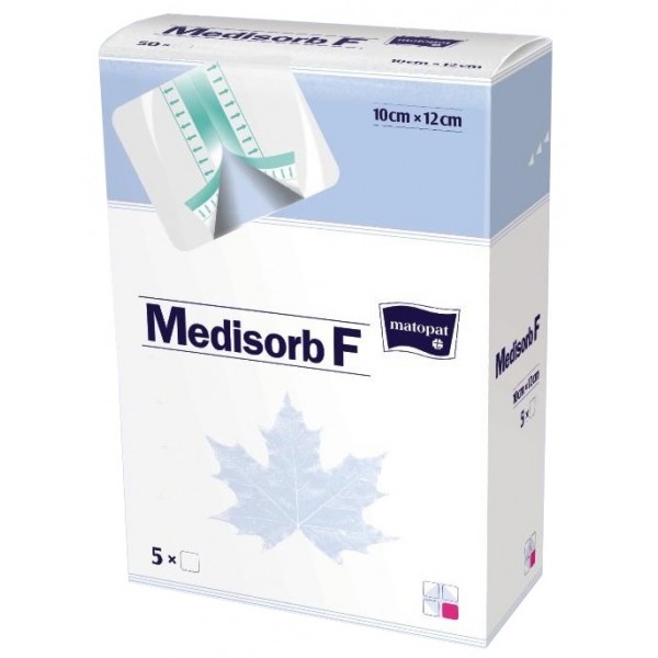 Купить Повязка Матопат Medisorb F стерильная специальная прозрачная 10x12 см 5 шт., Matopat