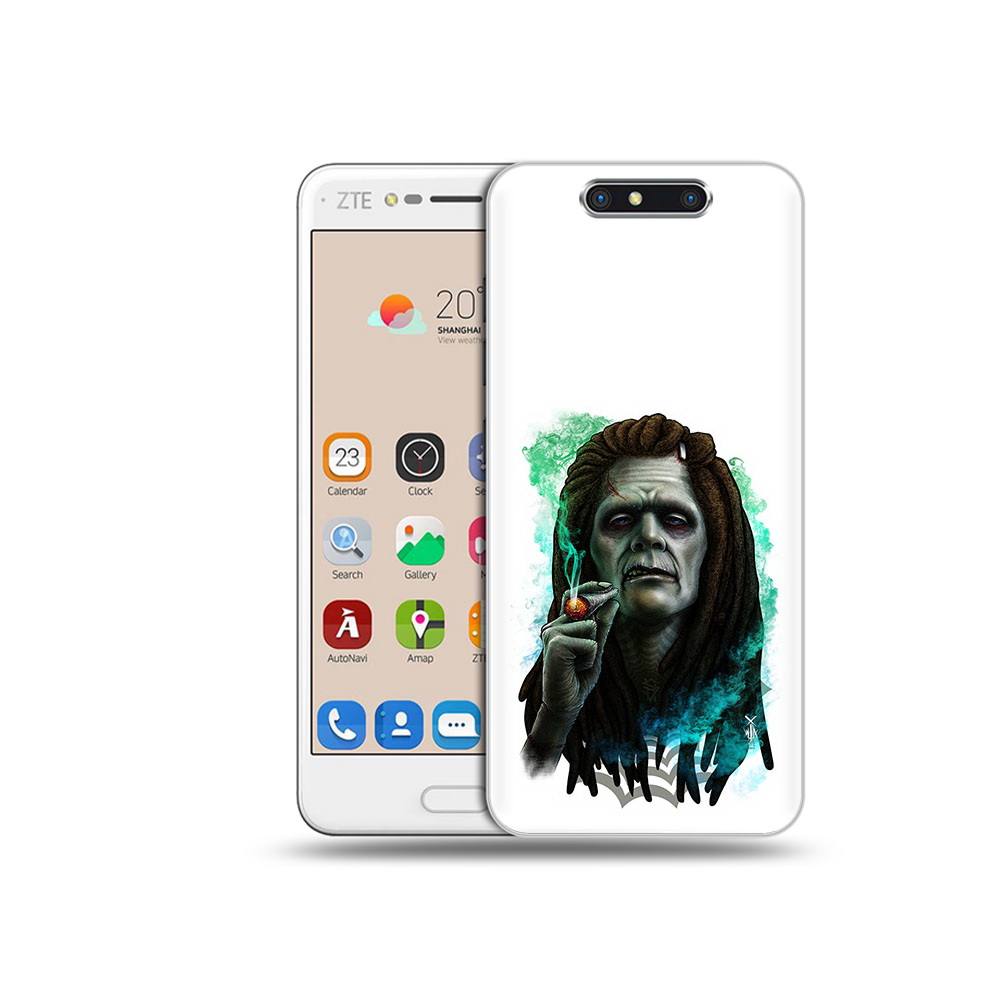 

Чехол MyPads Tocco для ZTE Blade V8 зеленый мужчина с сигаретой (PT100217.451.360), Прозрачный, Tocco