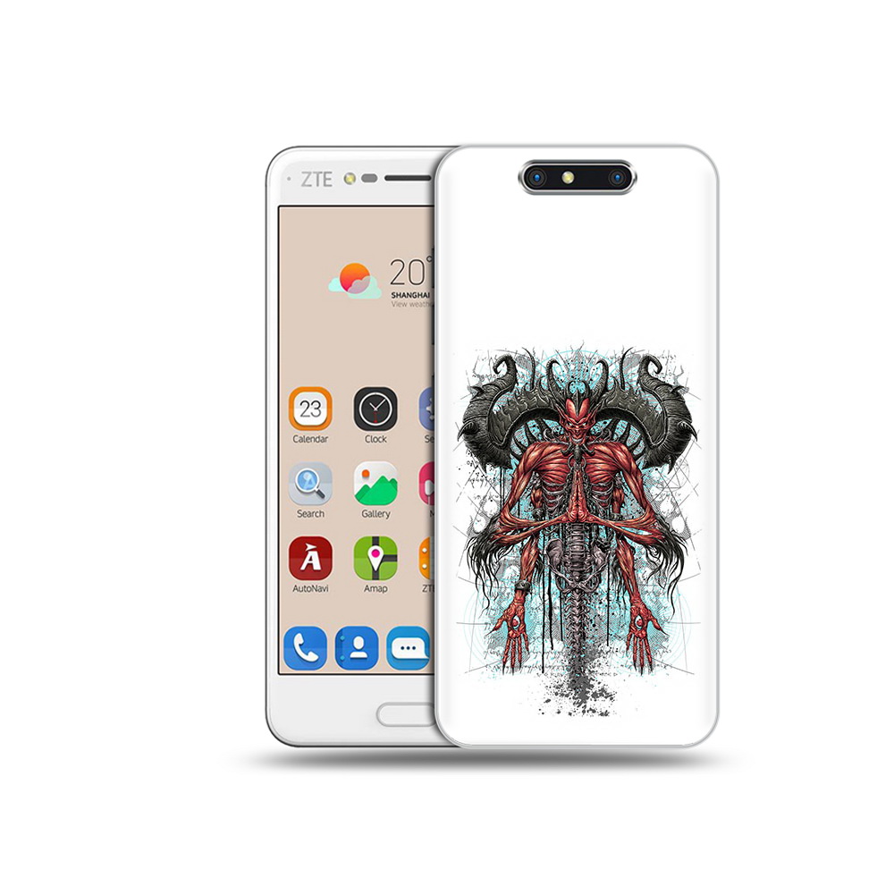 

Чехол MyPads Tocco для ZTE Blade V8 дьявол (PT100217.451.340), Прозрачный, Tocco
