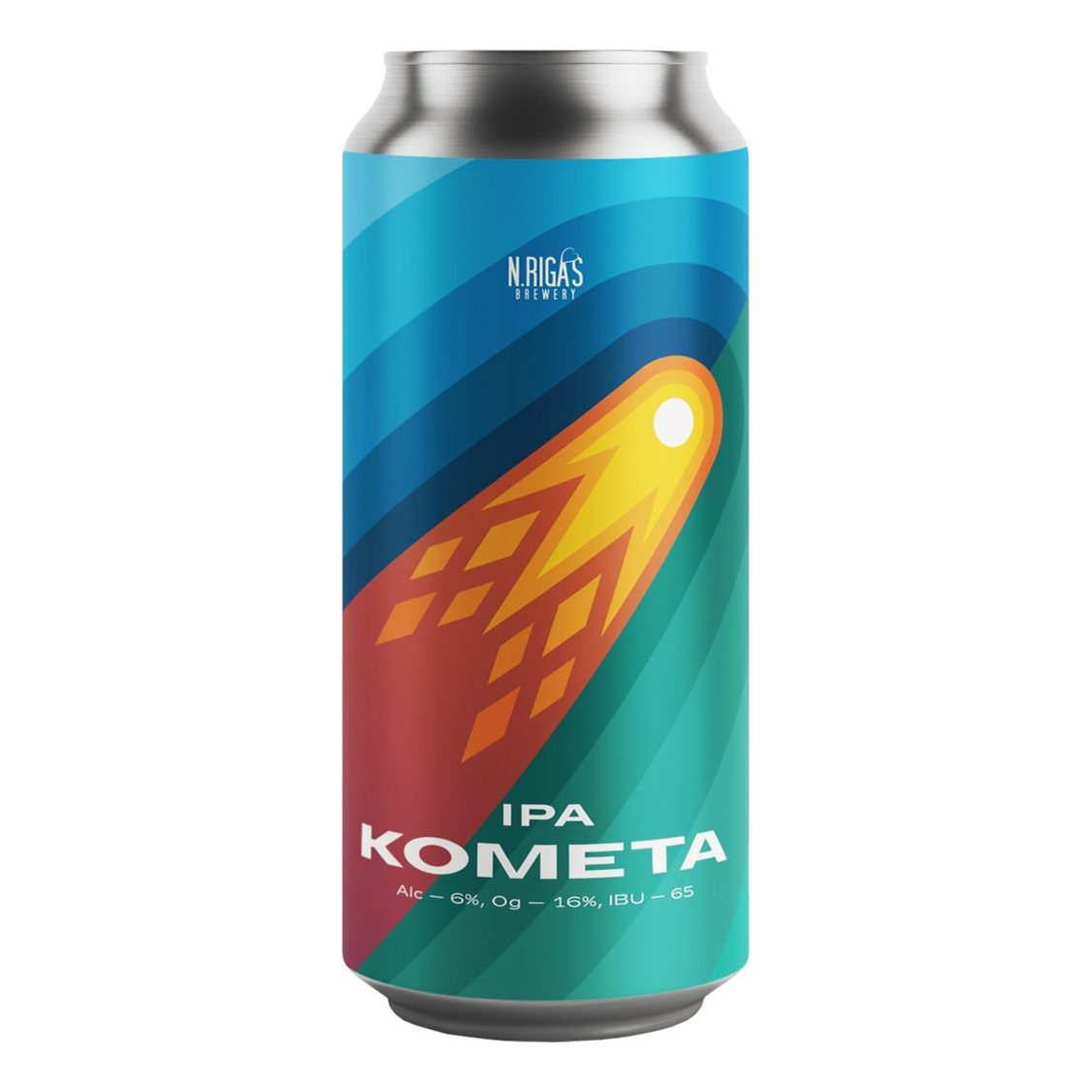 

Пиво New Riga's Brewery Kомета Ipa темное нефильтрованное непастеризованное 6% 0,45 л