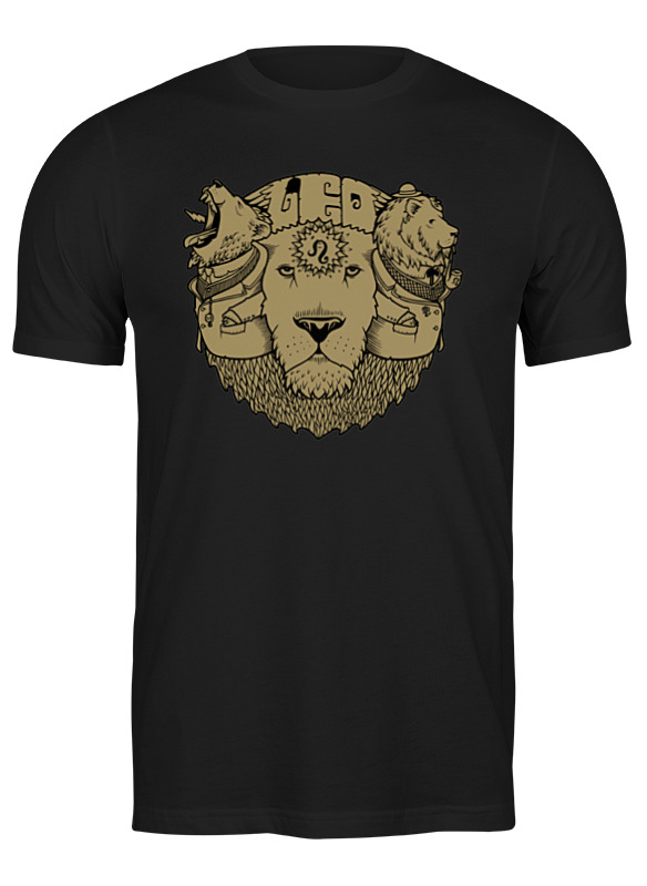 

Футболка унисекс Printio Leo / лев черная 2XL, Черный, Leo / лев
