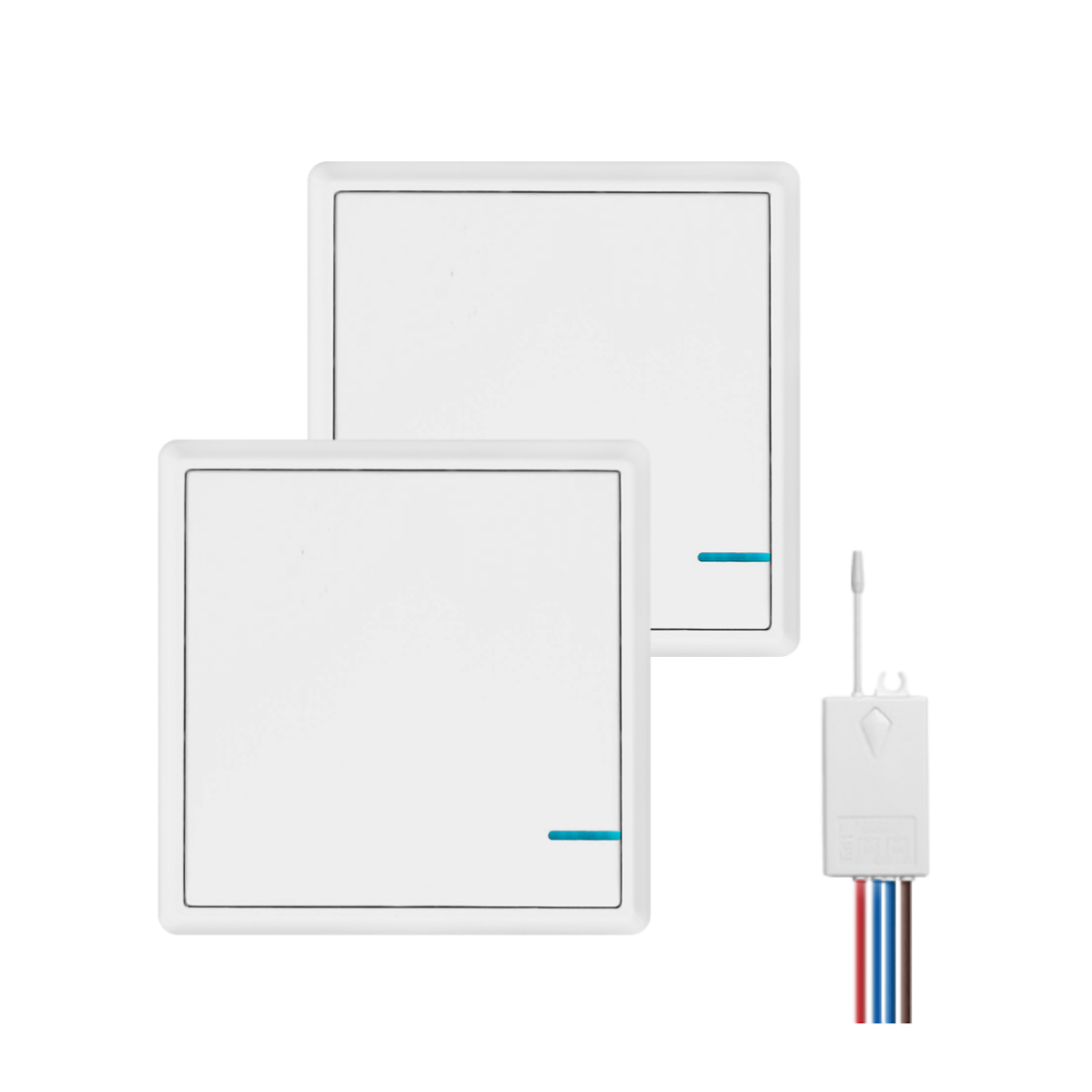 Проходной Беспроводной вык-ль GRITT Practic 1кл. белый компл: 2 выкл, 1 реле 1000Вт