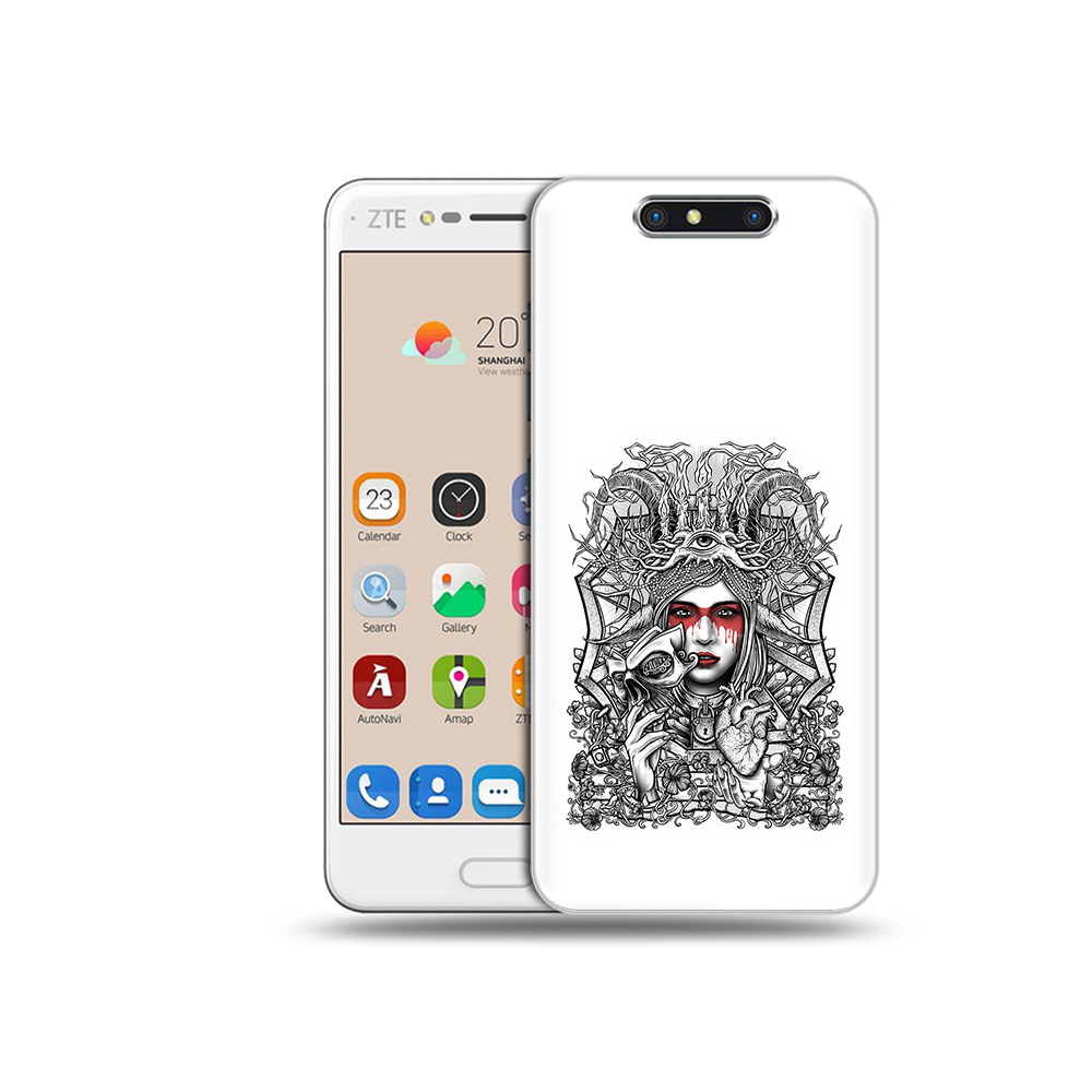 

Чехол MyPads Tocco для ZTE Blade V8 грусная девушка (PT100217.451.302), Прозрачный, Tocco