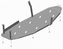 

Усиленная защита топливного бака(3мм, сталь) для Mitsubishi Pajero IV 2006-2012, 2012-2020, 11340