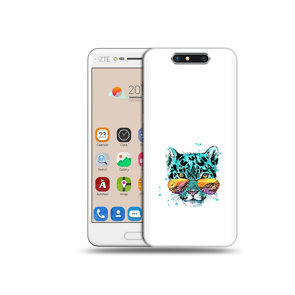 

Чехол MyPads Tocco для ZTE Blade V8 голубой лео (PT100217.451.294), Прозрачный, Tocco