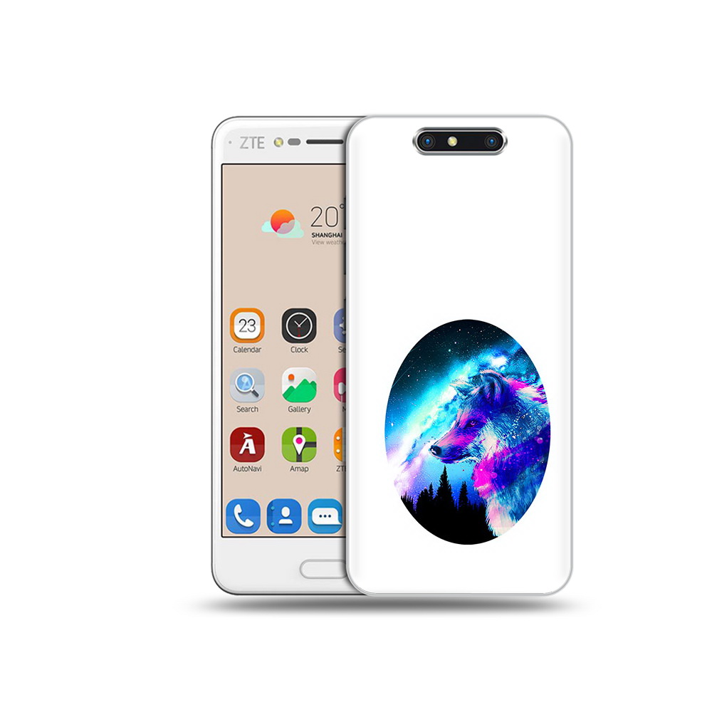 

Чехол MyPads Tocco для ZTE Blade V8 голубой волк (PT100217.451.293), Прозрачный, Tocco
