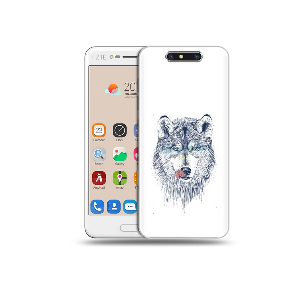 

Чехол MyPads Tocco для ZTE Blade V8 голодгый волк (PT100217.451.292), Прозрачный, Tocco