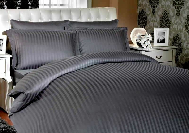 

Простыня Maktex из страйп-сатина 150x220 Графит 1х1, Простыни из страйп-сатина 140