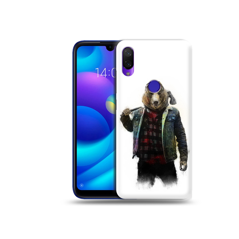 

Чехол MyPads Tocco для Xiaomi Mi Play медведь с топором (PT128724.322.469), Прозрачный, Tocco