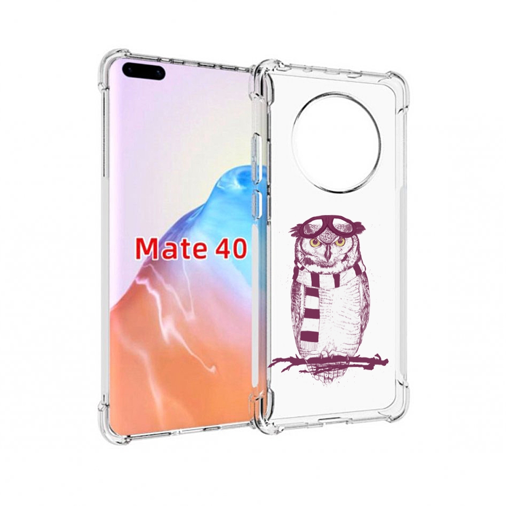 

Чехол MyPads Tocco для Huawei Mate 40 сова-летчик, Прозрачный, Tocco