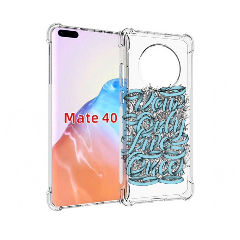 

Чехол MyPads Tocco для Huawei Mate 40 слова из ленты абстракция, Прозрачный, Tocco