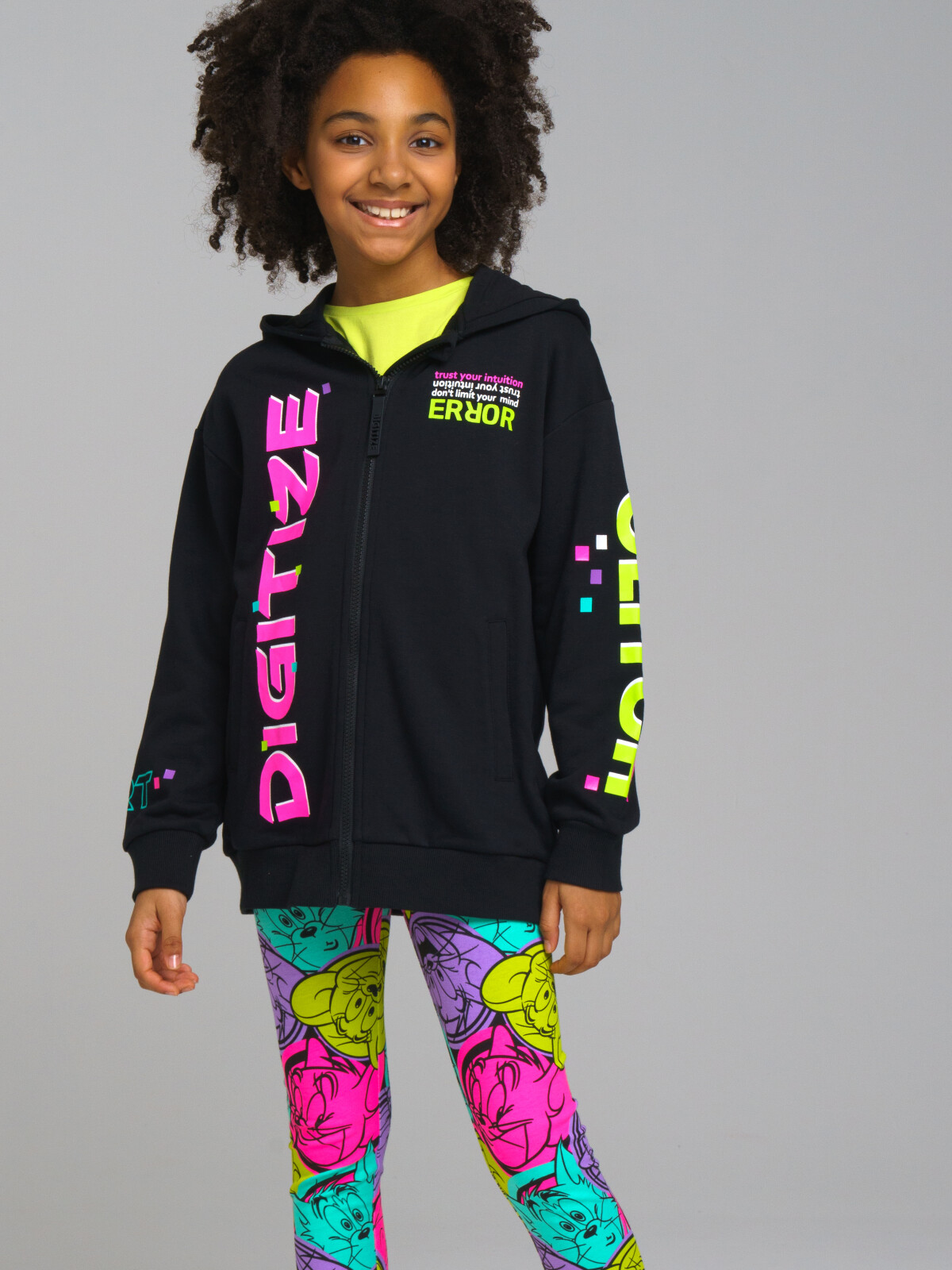 

Свитшот детский PlayToday 12321087, цвет черный, размер 152, 12321087