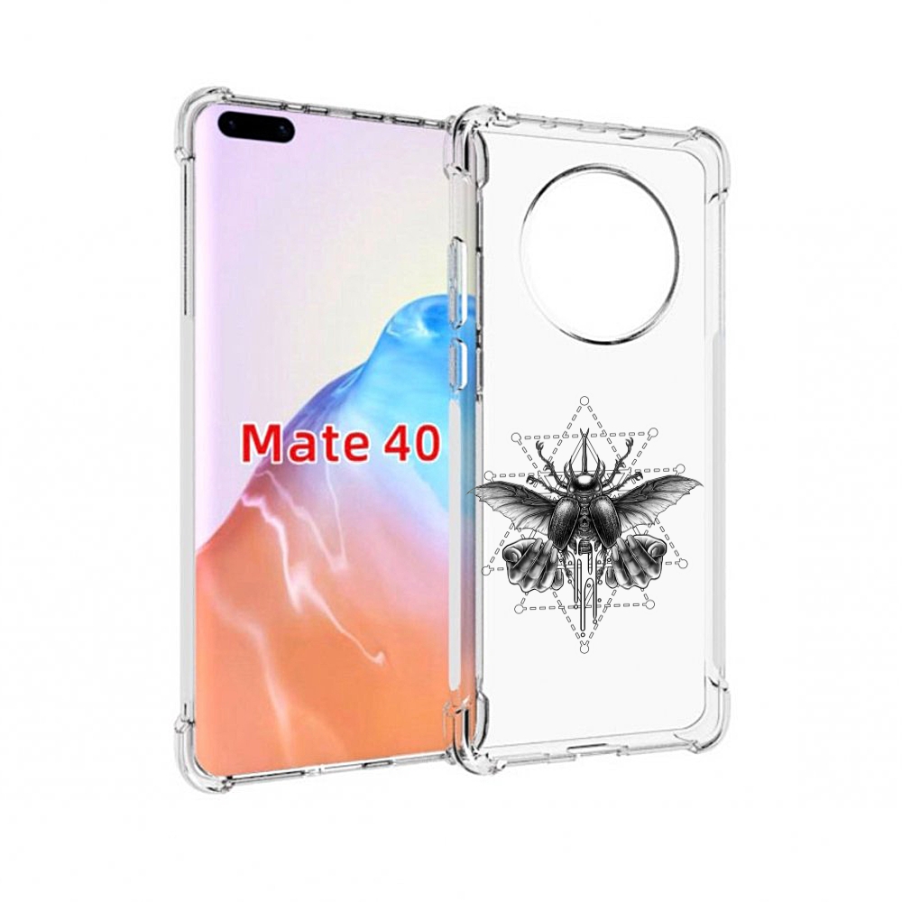 

Чехол MyPads Tocco для Huawei Mate 40 скарабей, Прозрачный, Tocco