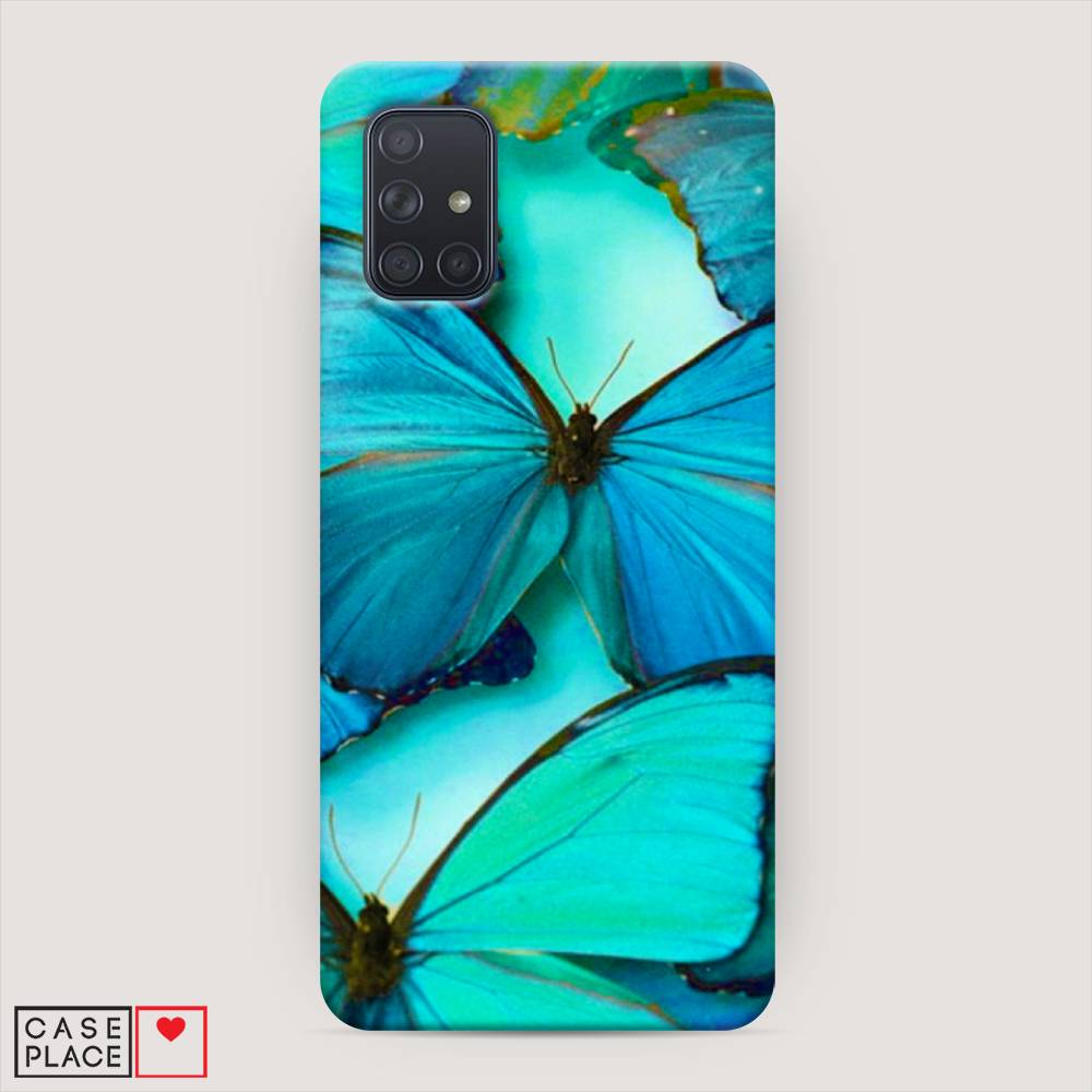 

Пластиковый чехол "Неоновые бабочки" на Samsung Galaxy A71, 29020-3