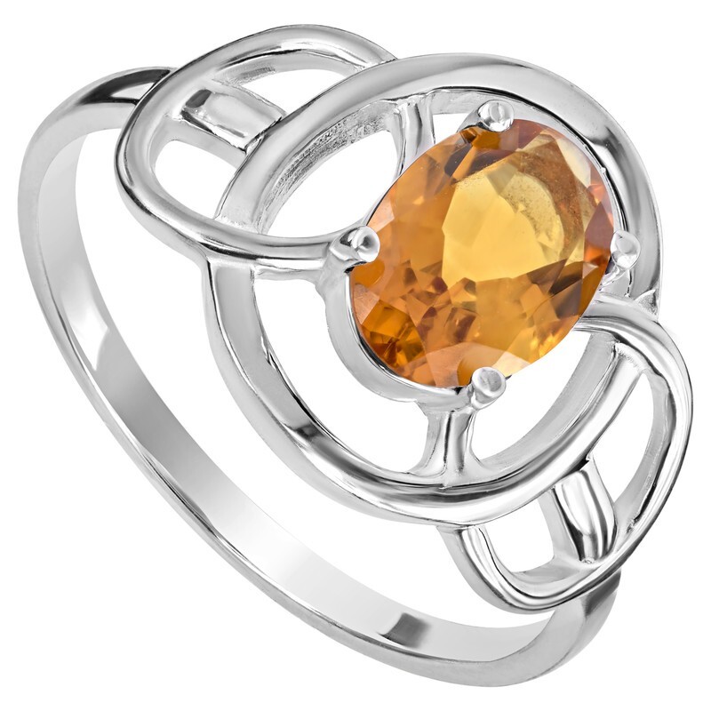 

Кольцо из серебра с цитрином р., LAZURIT-ONLINE 849901, 849901