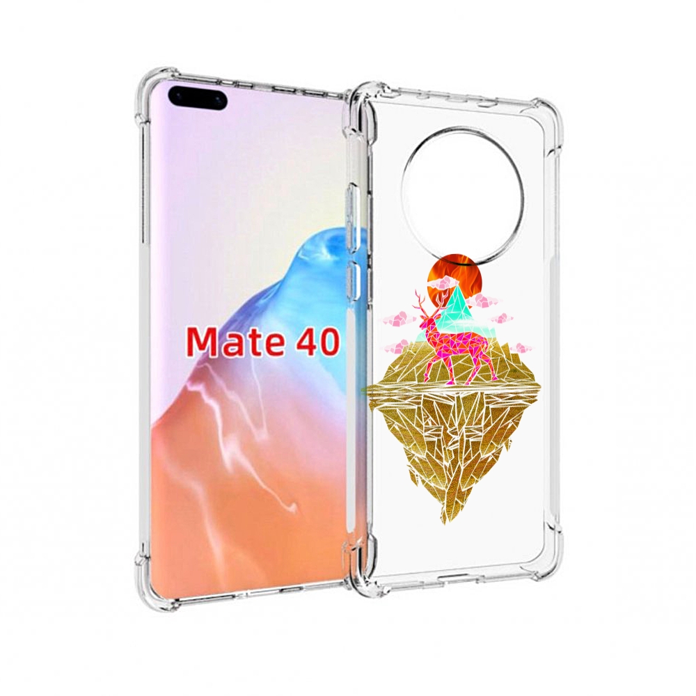 

Чехол MyPads Tocco для Huawei Mate 40 розовый олень абстракция, Прозрачный, Tocco