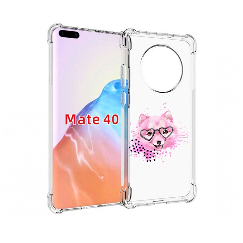 

Чехол MyPads Tocco для Huawei Mate 40 розовый волченок, Прозрачный, Tocco