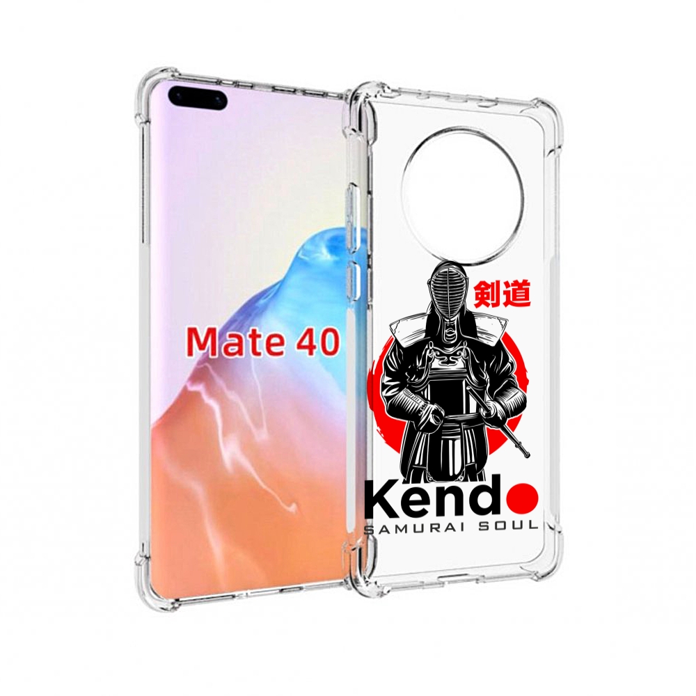 

Чехол MyPads Tocco для Huawei Mate 40 рисованый самурай, Прозрачный, Tocco
