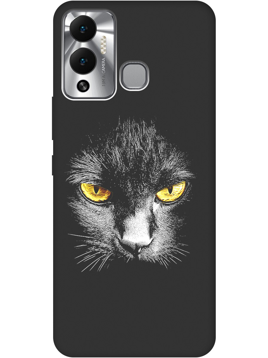 

Силиконовый чехол на Infinix Hot 12 Play NFC с принтом матовый черный 833463, Черный;белый;золотистый, 743694412