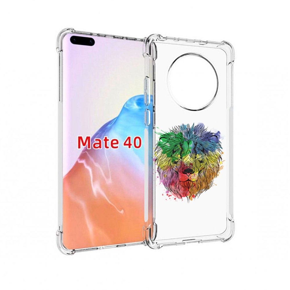 

Чехол MyPads Tocco для Huawei Mate 40 разноцветный гордый лев, Прозрачный, Tocco