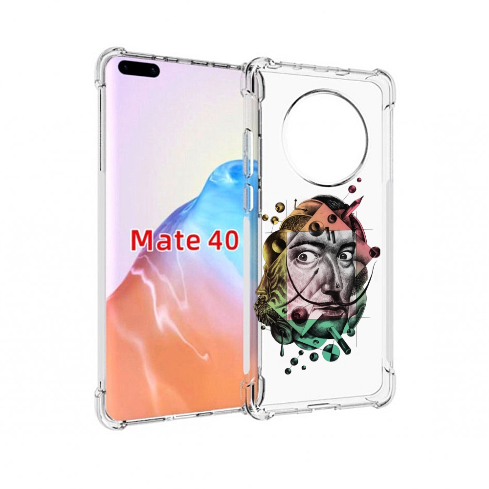 

Чехол MyPads Tocco для Huawei Mate 40 разноцветное лицо абстракция, Прозрачный, Tocco