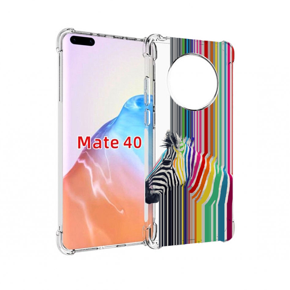 

Чехол MyPads Tocco для Huawei Mate 40 радужная зебра, Прозрачный, Tocco
