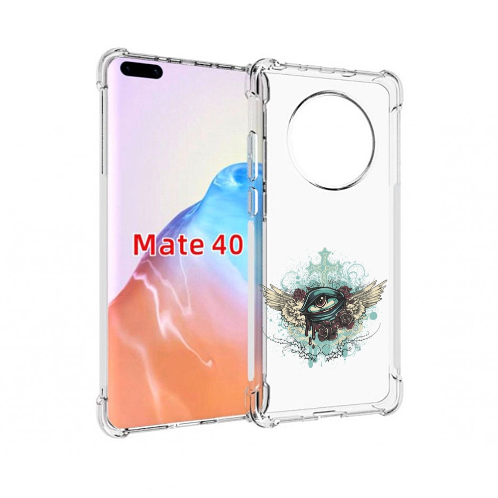 

Чехол MyPads Tocco для Huawei Mate 40 плачущий глаз с крыльями, Прозрачный, Tocco