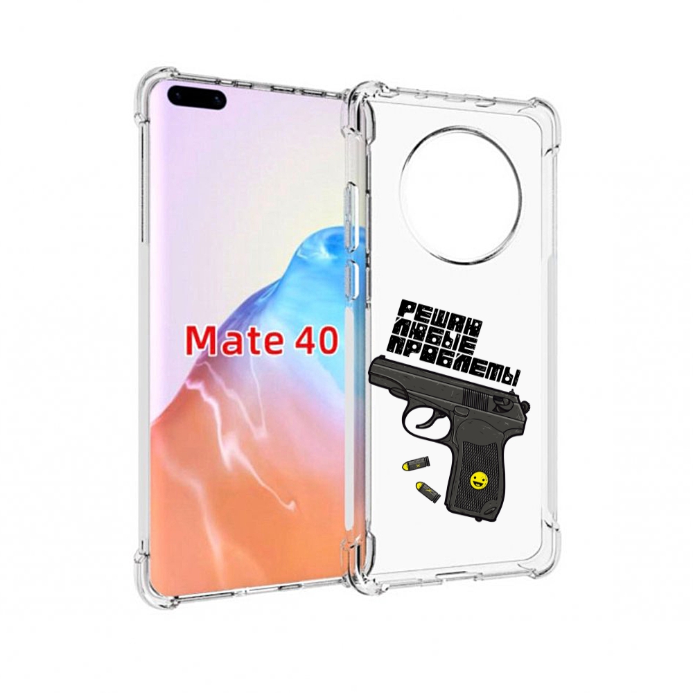 

Чехол MyPads Tocco для Huawei Mate 40 пистолет против проблем, Прозрачный, Tocco