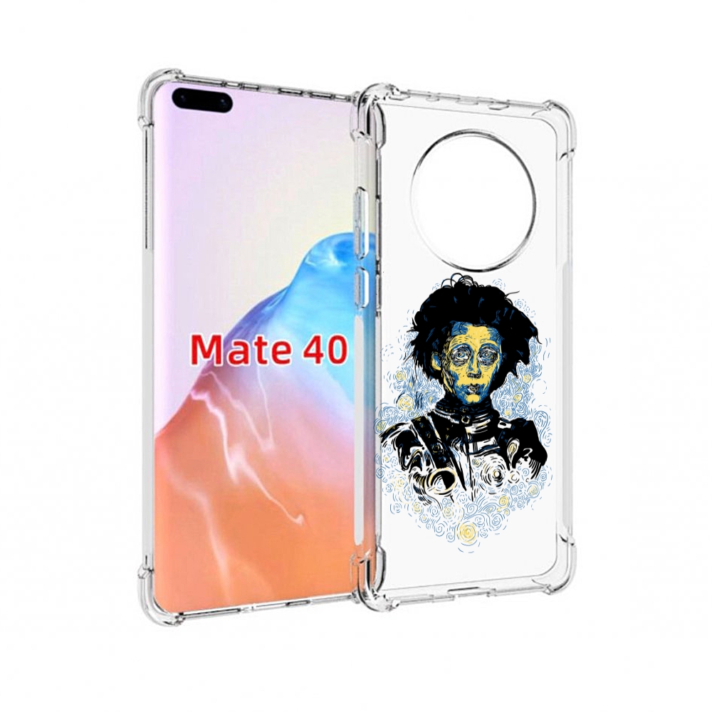 

Чехол MyPads Tocco для Huawei Mate 40 парень черно-белый абстракция, Прозрачный, Tocco