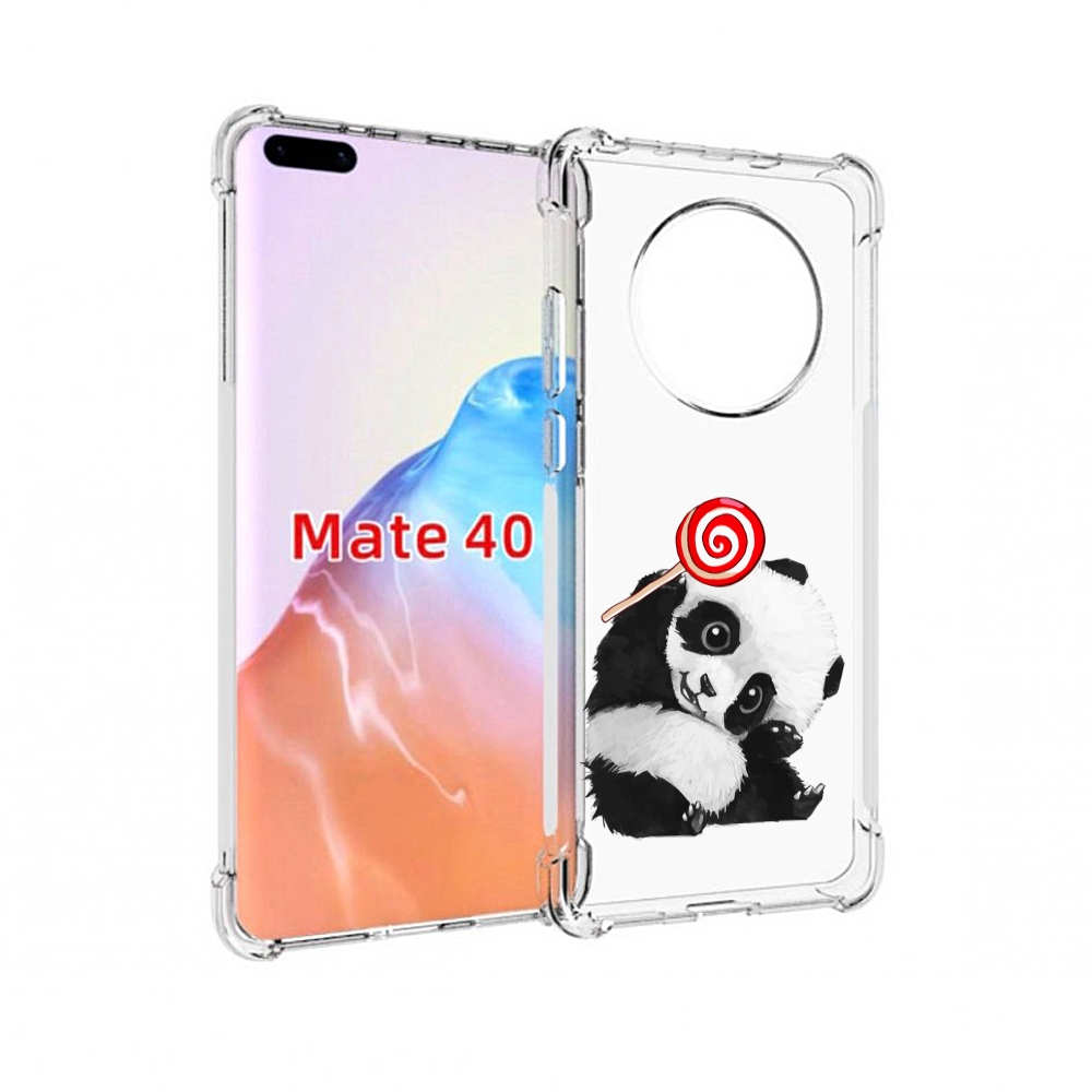 

Чехол MyPads Tocco для Huawei Mate 40 панда с леденцом, Прозрачный, Tocco