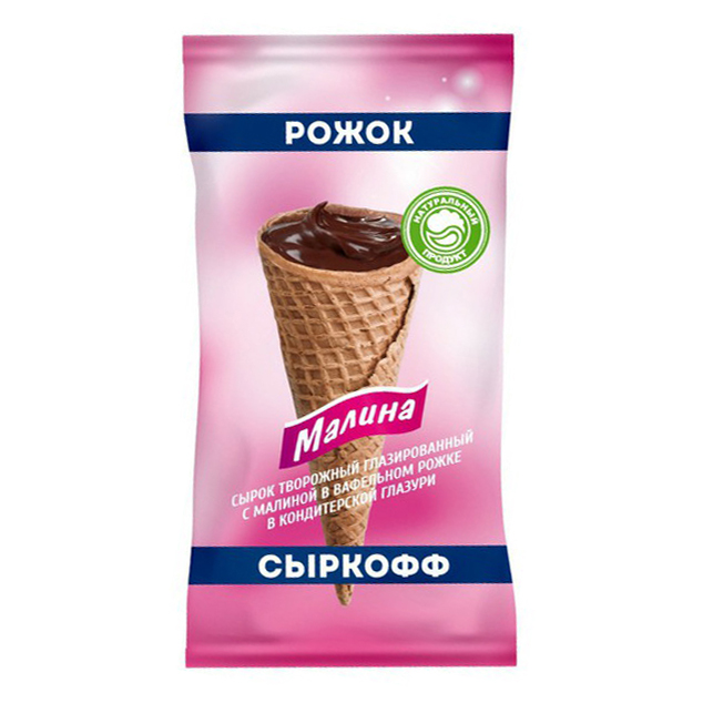 

Рожок Творожный Сыркофф Малина 40 Г