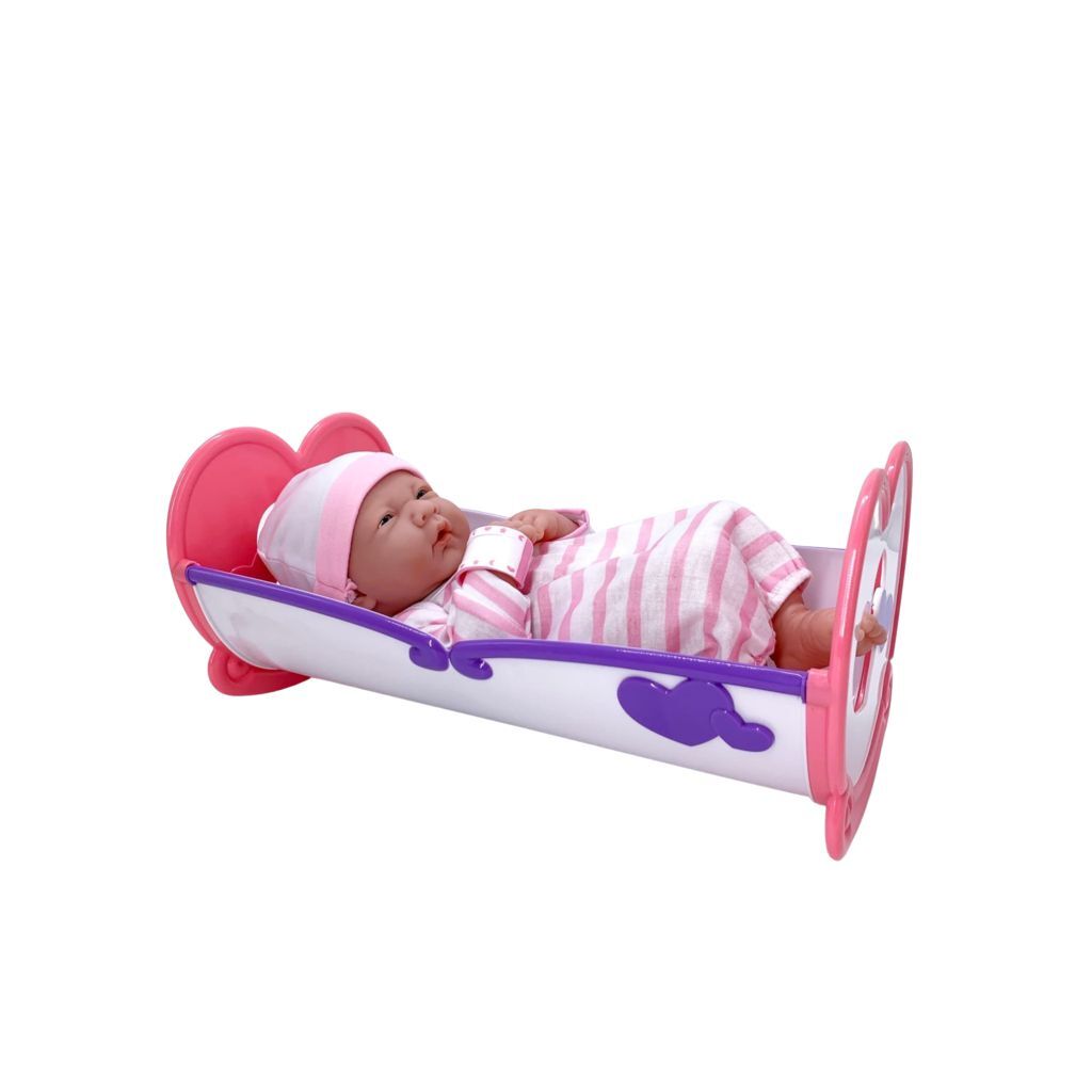 Кукла Berenguer (JC TOYS) виниловая Newborn 36 см с кроваткой, 18578 кукла berenguer виниловая 36см newborn 18541