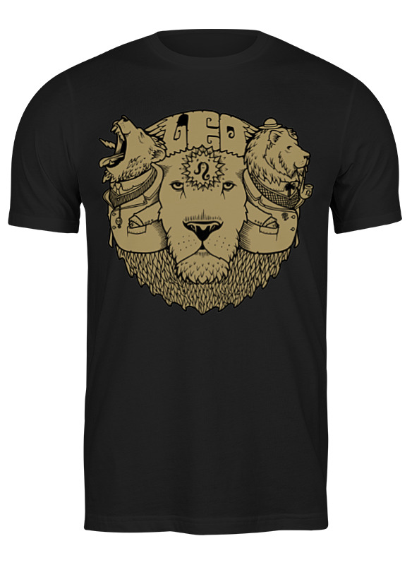 

Футболка мужская Printio Leo / лев черная 2XL, Черный, Leo / лев