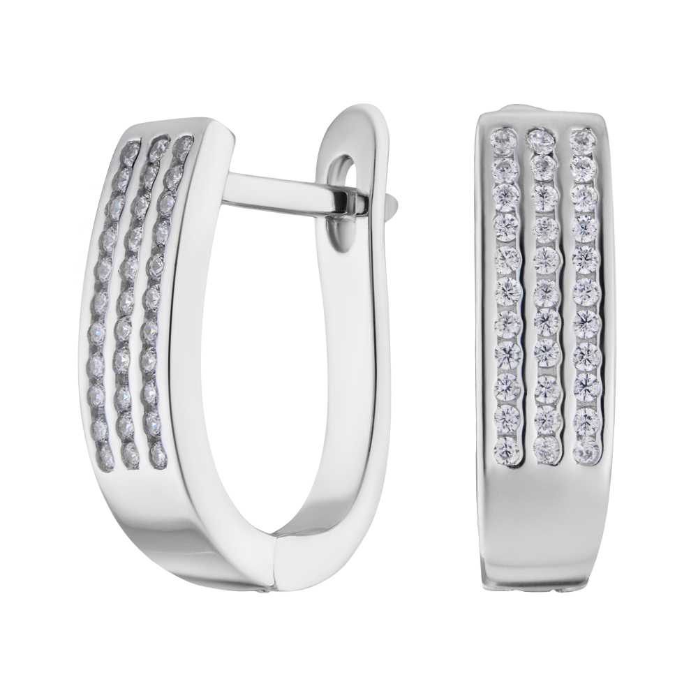 

Серьги из серебра с фианитом ЮВЕЛИР КАРАТ B12391-E, B12391-E