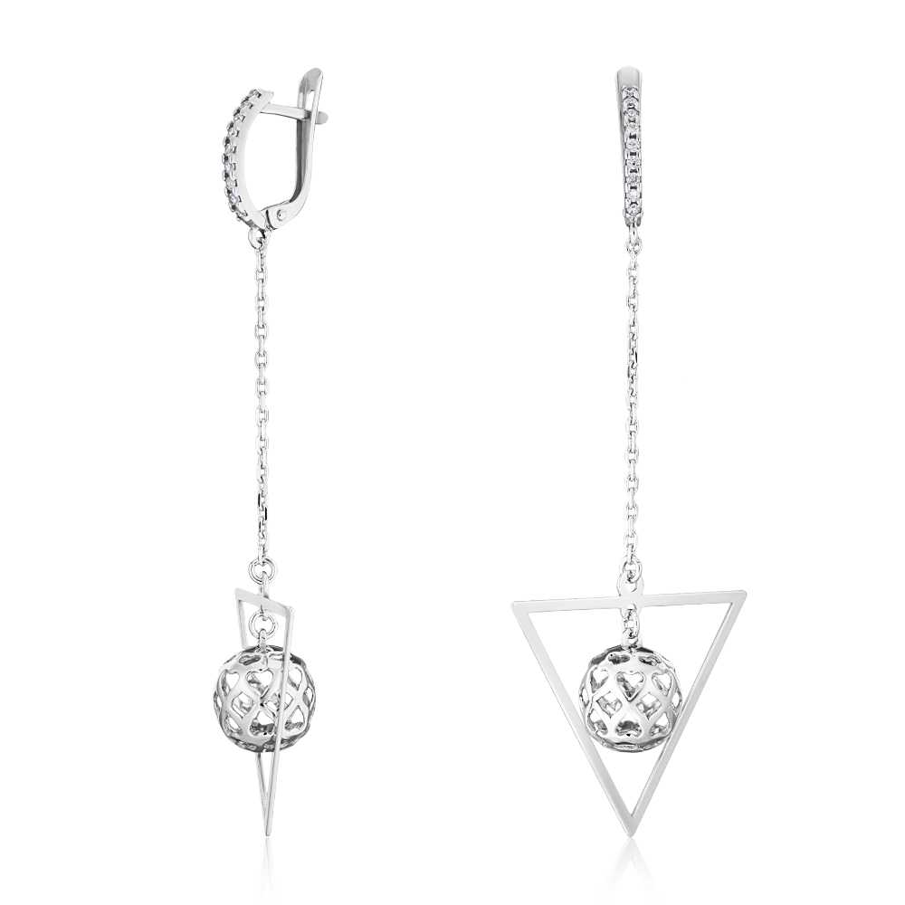 

Серьги из серебра с фианитом ЮВЕЛИР КАРАТ 2129084/9, 2129084/9
